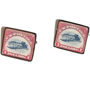 2013 INVERTED JENNY  POSTAGE STAMP CUFFINKS