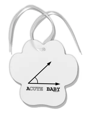 Acute Baby Paw Print Shaped Ornament