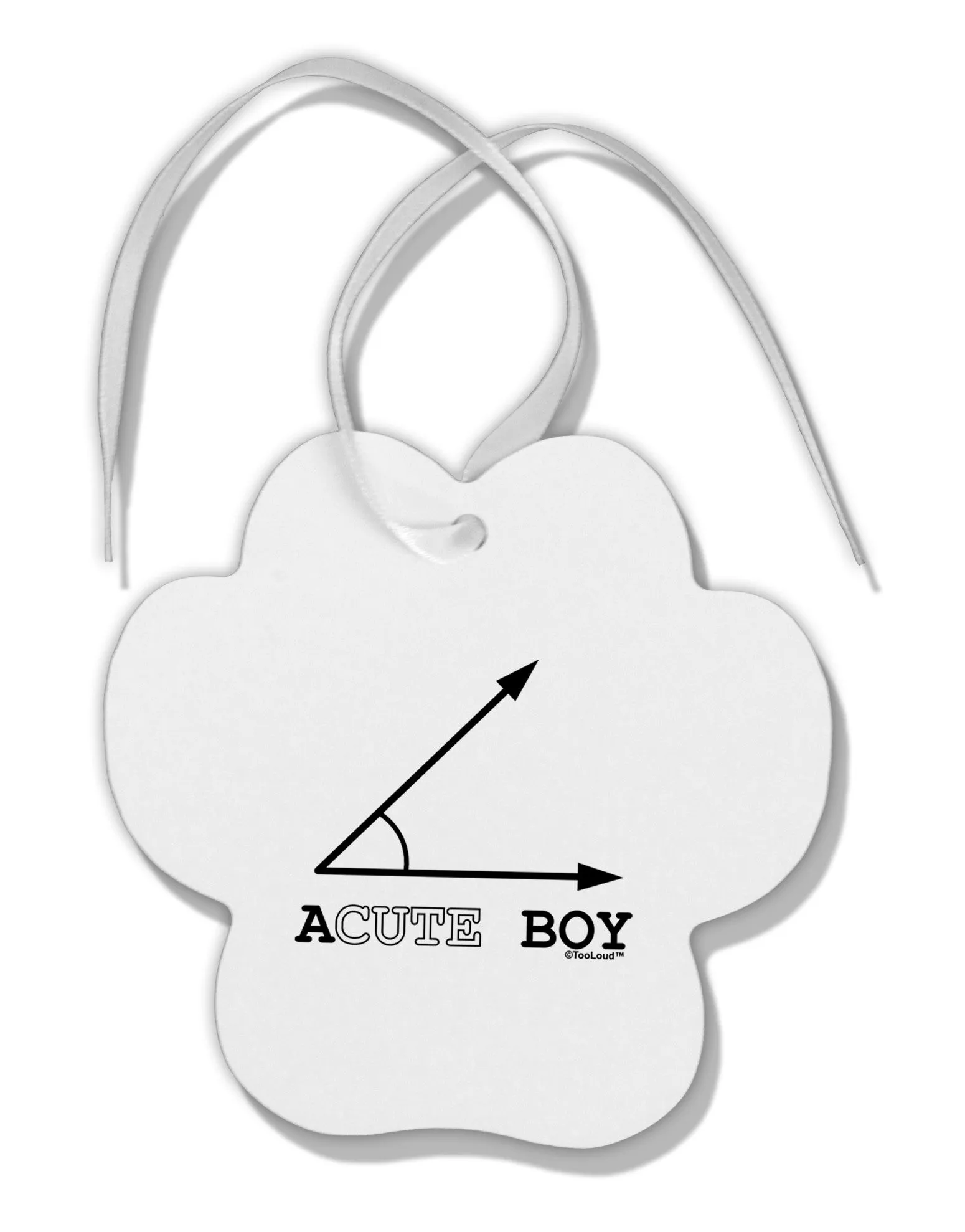 Acute Boy Paw Print Shaped Ornament