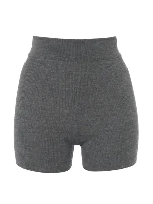 Alexa fine mini dark grey biker short