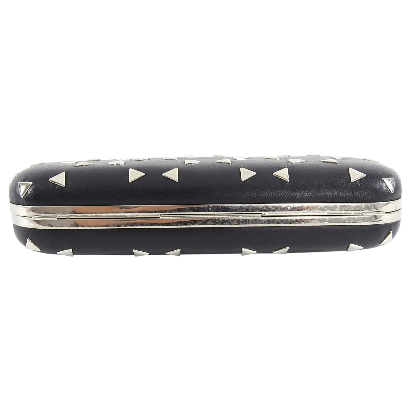 Alexander McQueen Black Stud Knuckle Duster Clutch Bag