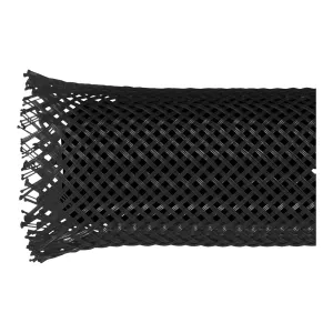 Altex Preferred MFG 1" Flame Retardant PET Expandable Braided Sleeving - 10ft - Black