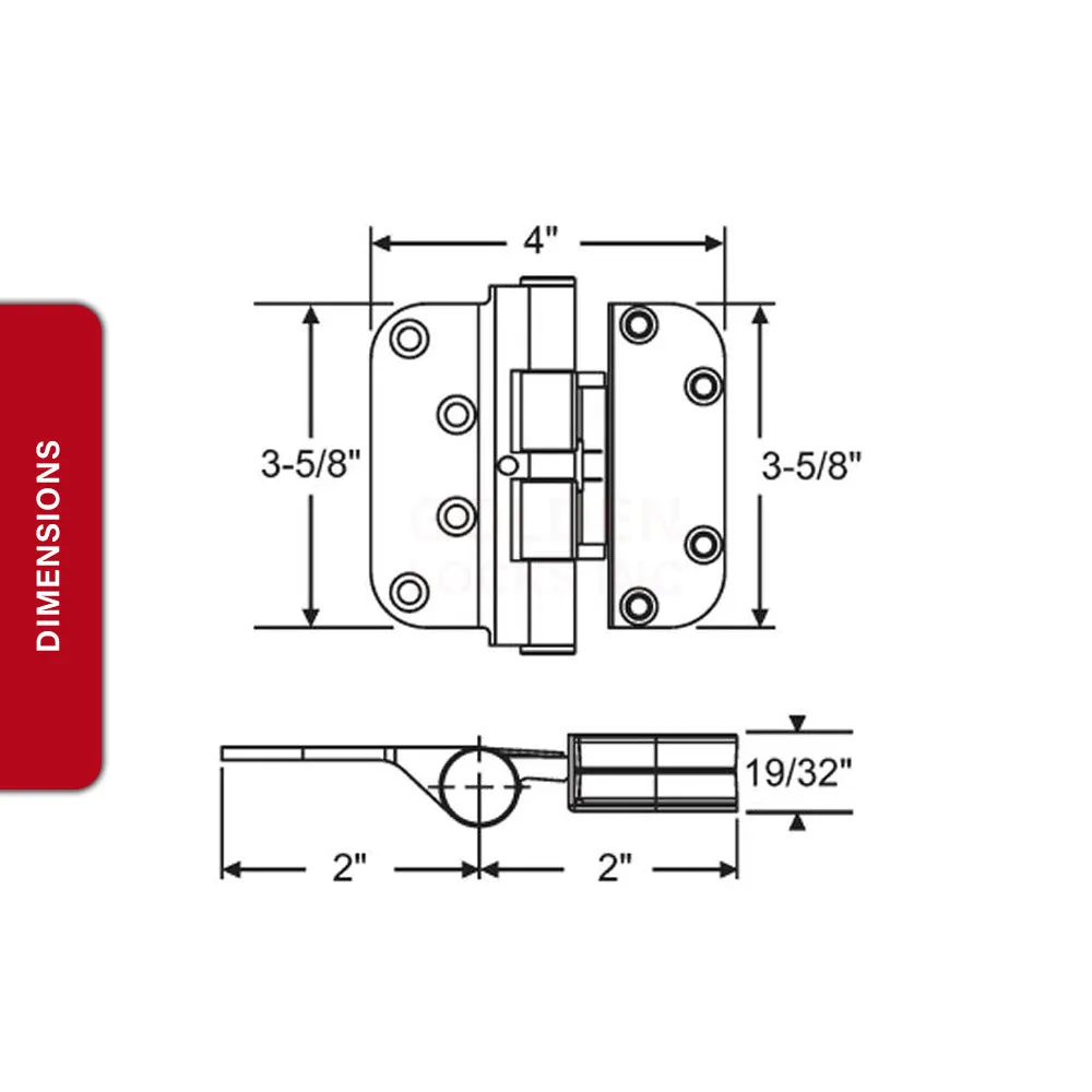 Aluminum LH Set Hinges 850-3033941