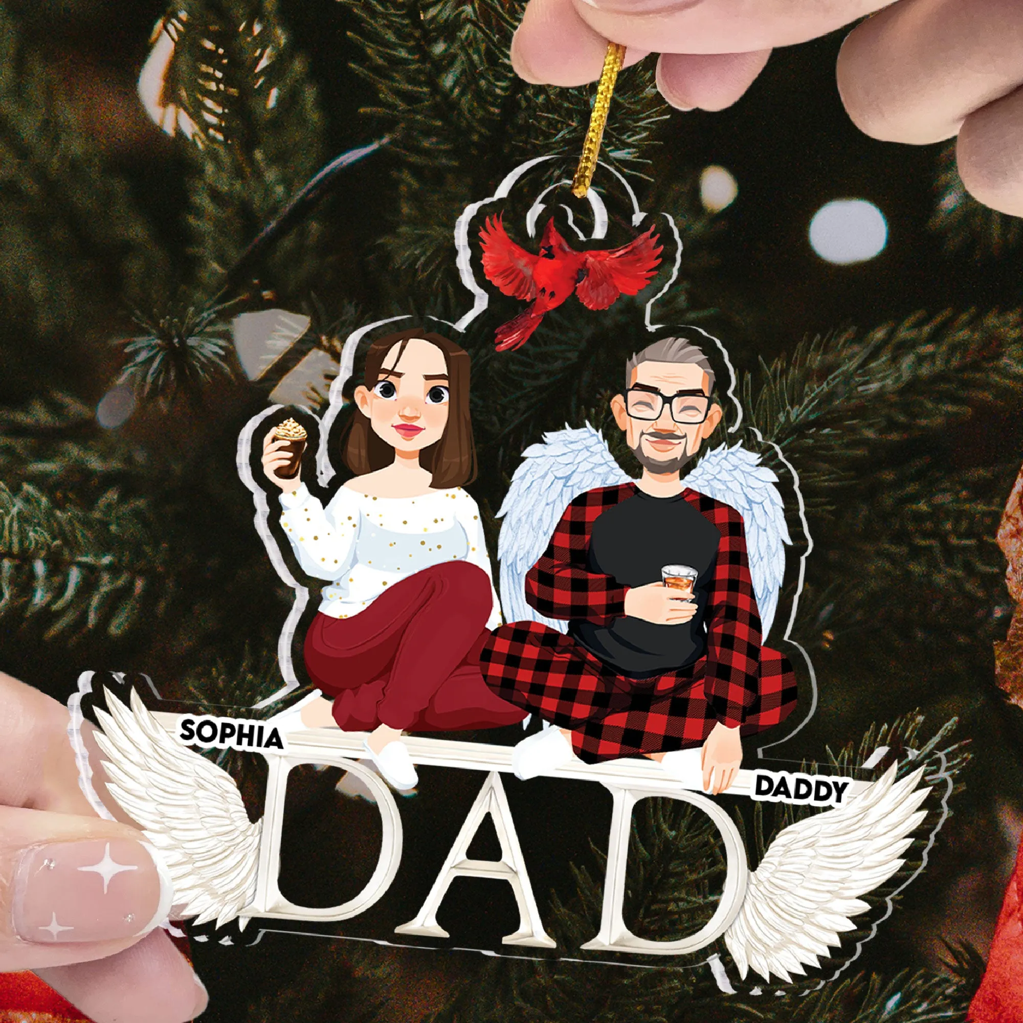 Always With You, Dad - Personalized Acrylic Ornament