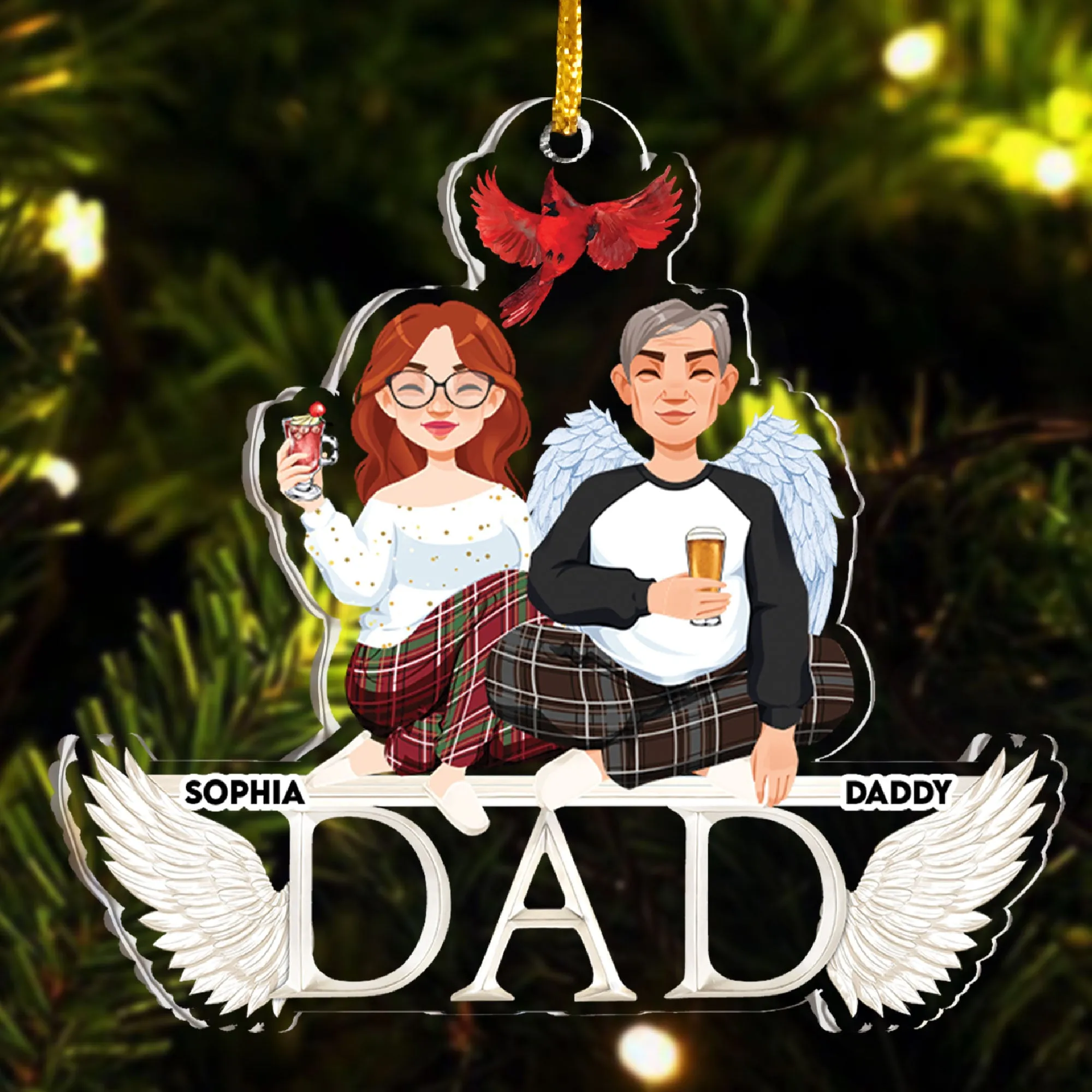 Always With You, Dad - Personalized Acrylic Ornament