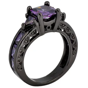 Amethyst Princess Cut Ring