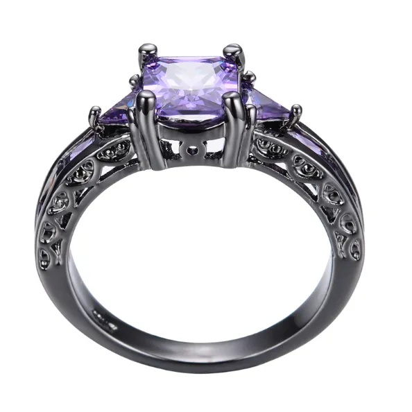 Amethyst Princess Cut Ring