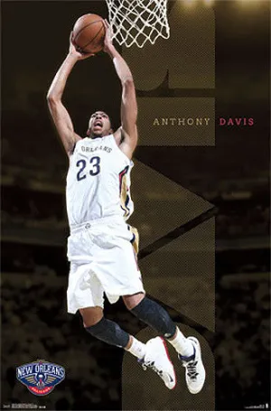 Anthony Davis "Rise Up" New Orleans Pelicans NBA Basketball Action Poster - Trends International