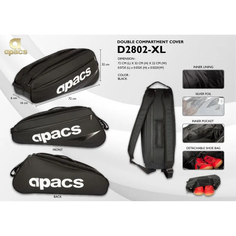 Apacs Double Compartment Racket Bag - D2802