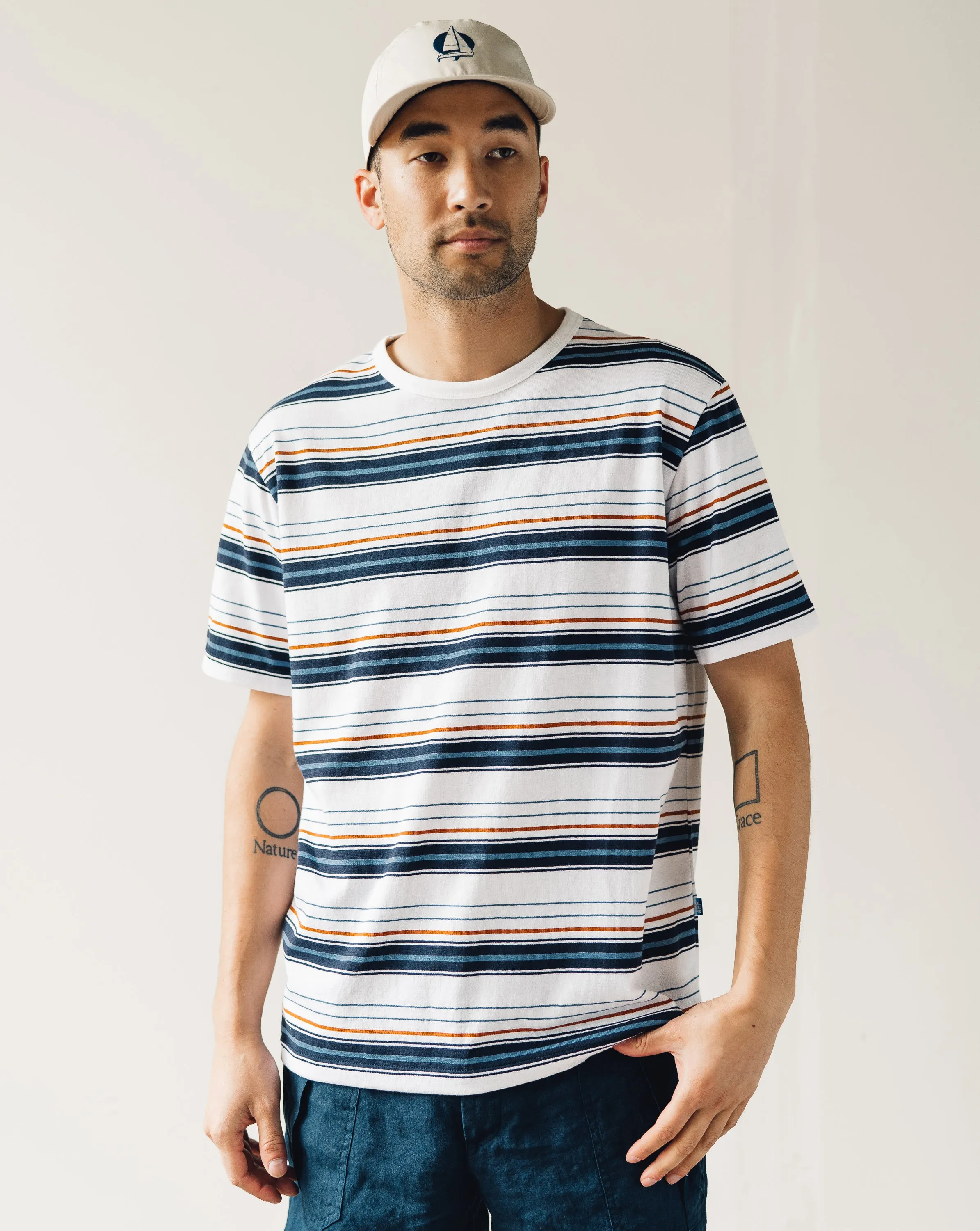 Arpenteur Match Tee, White/Navy