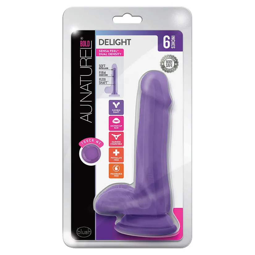 Au Naturel Bold Delight Dildo-Purple 6