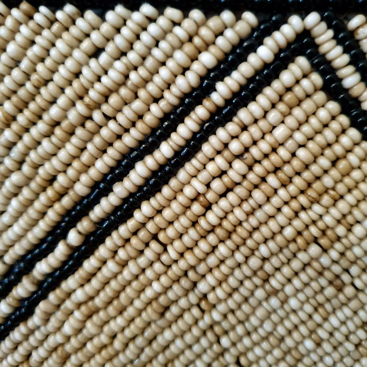 Bamboo Bag With Beaded Motif And Shells