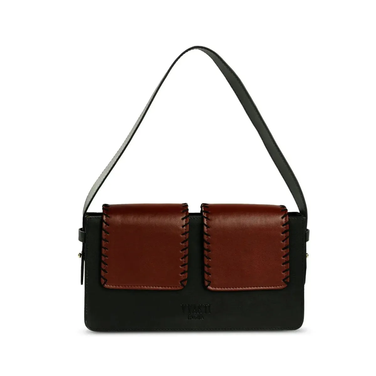 Basta- Double Flap Vegan Cactus Leather Shoulder Bag