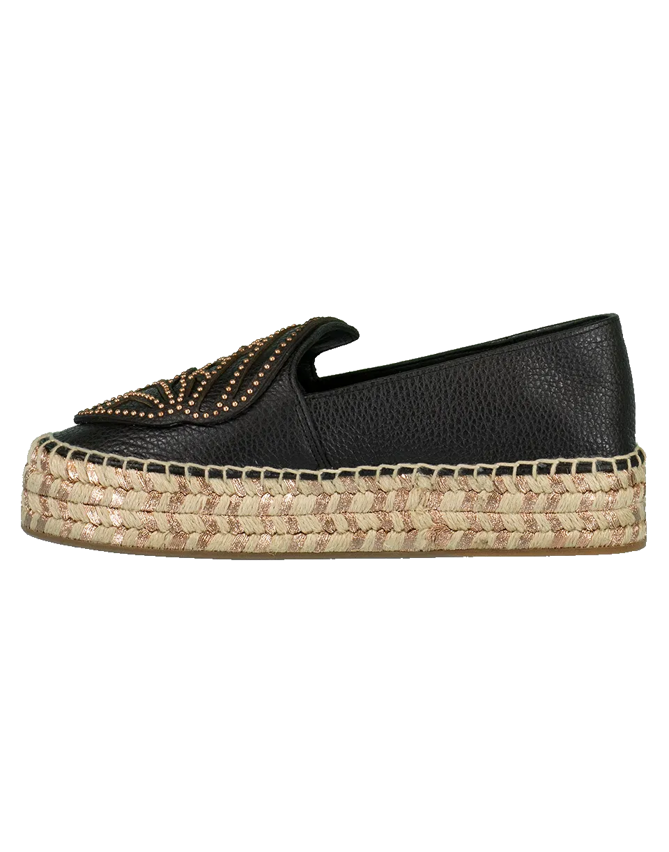 Bibi Butterfly Leather Espadrille