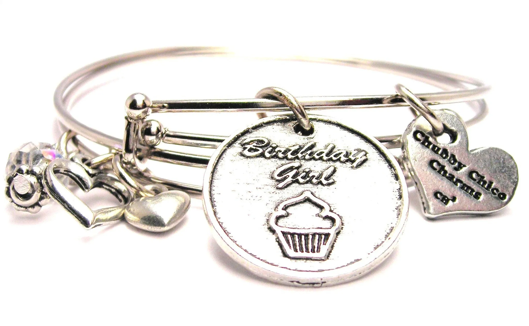 Birthday Girl Expandable Bangle Bracelet Set