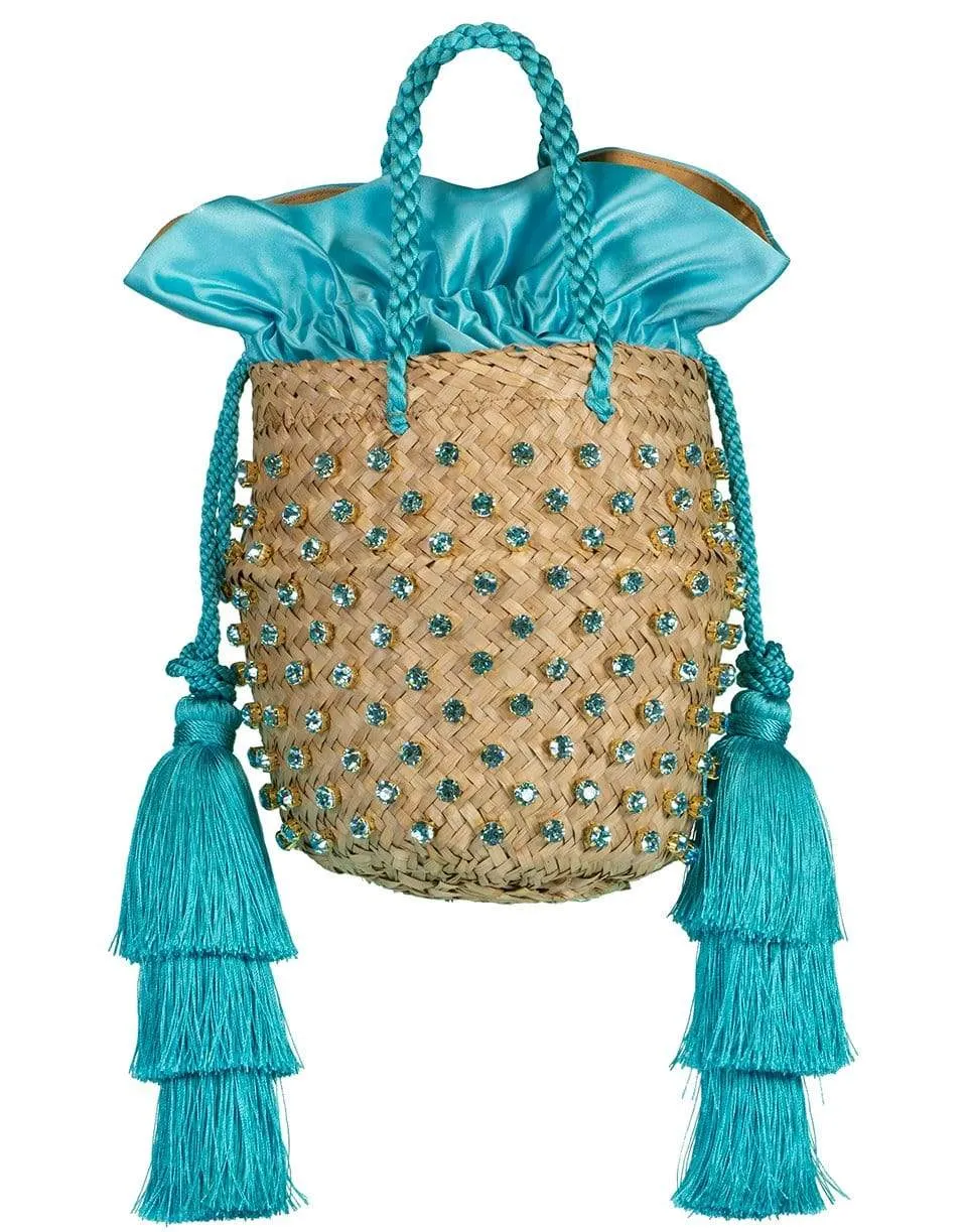 Biscotto Carol Starshell Raffia Basket Bag