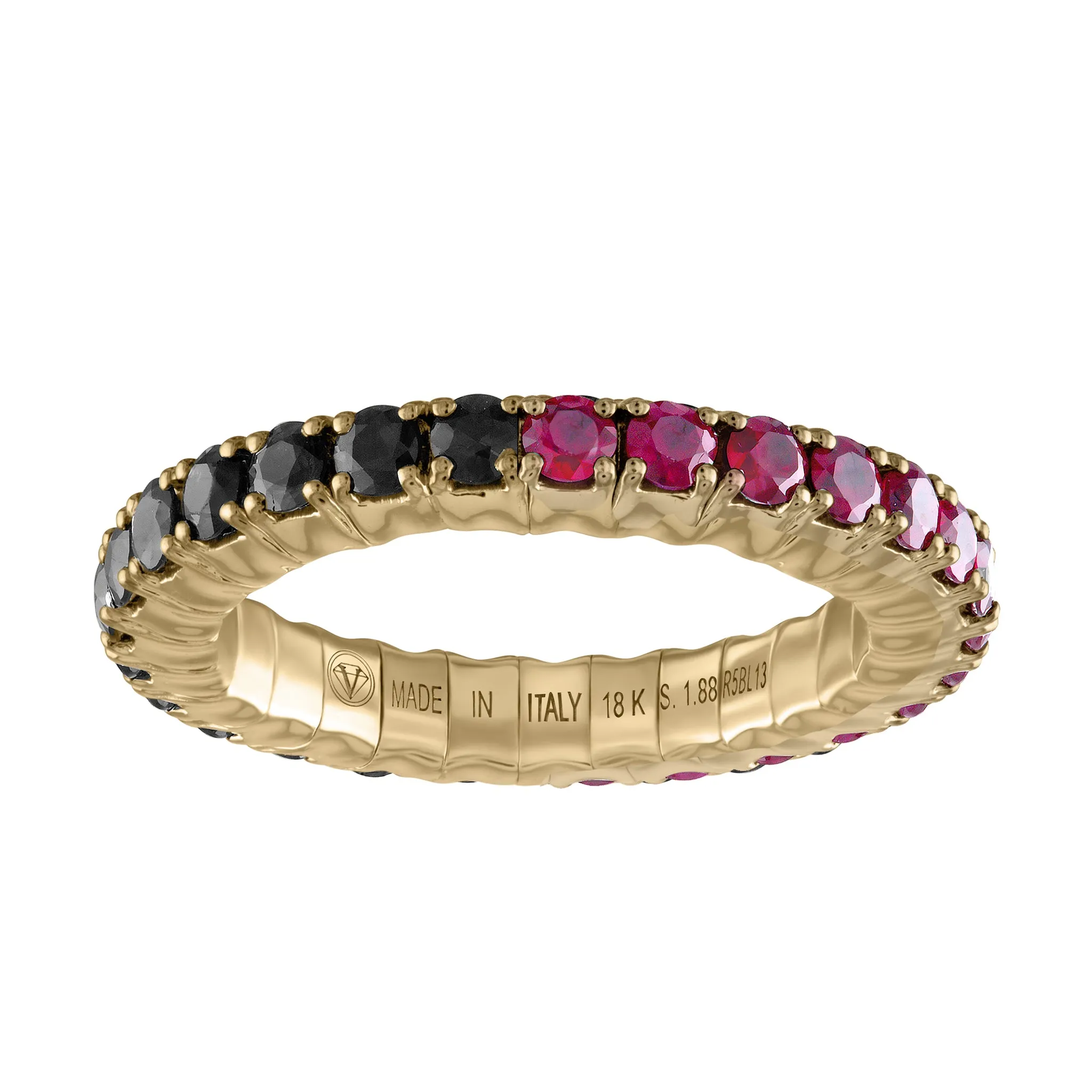 Black Diamonds & Mozambique Rubies · Duet Rings