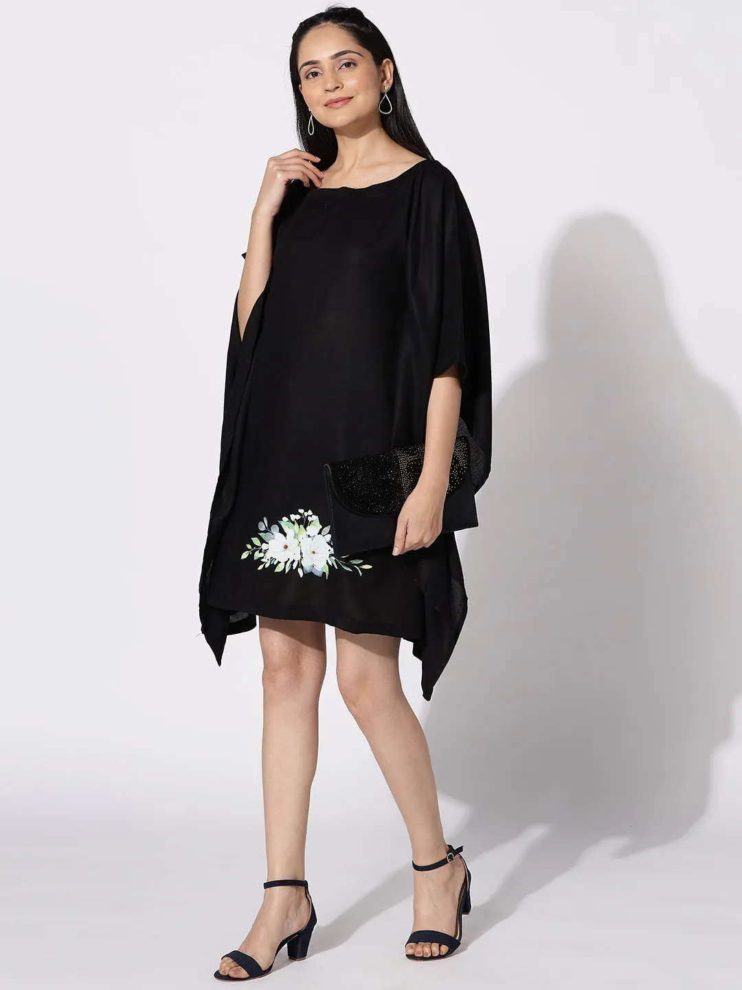 Black Rayon Kaftan - BeMyPeace