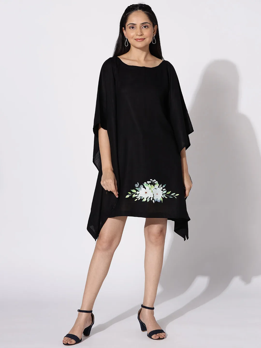 Black Rayon Kaftan - BeMyPeace