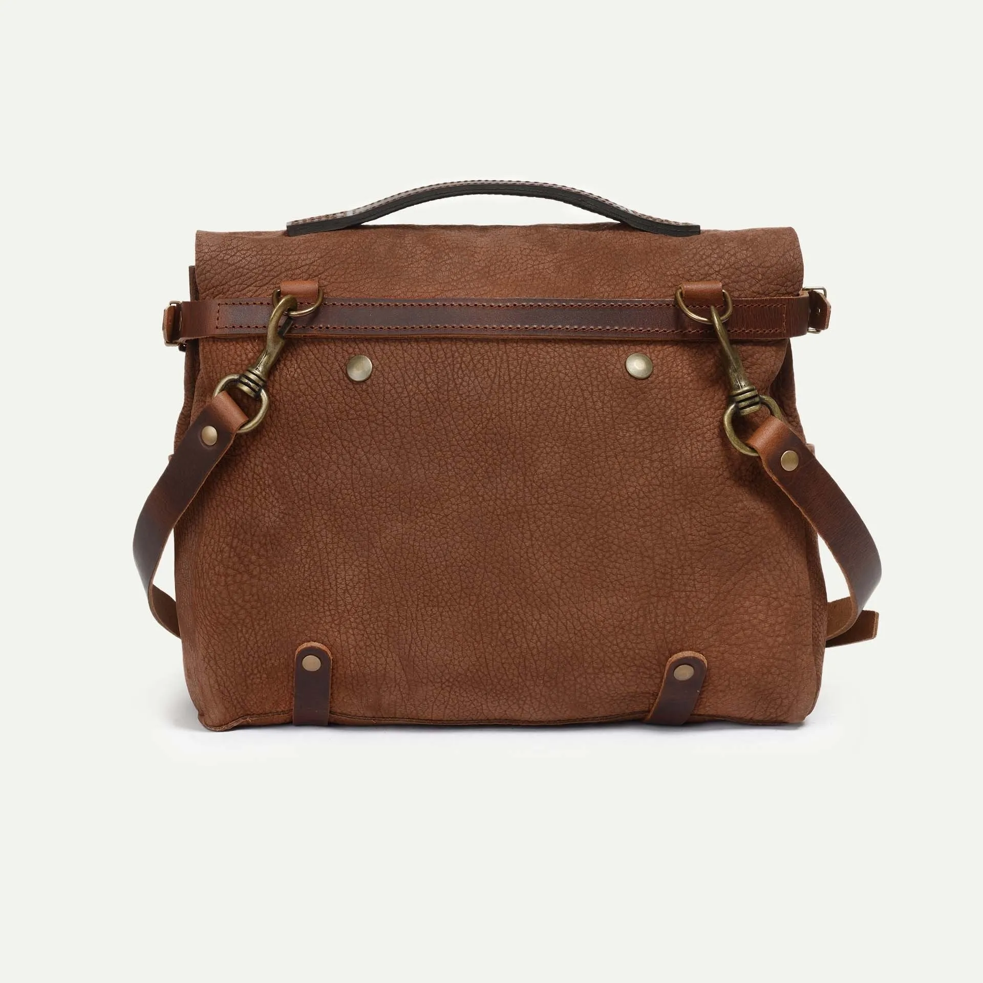 Bleu De Chauffe, Postman Bag Eclair M, Brown