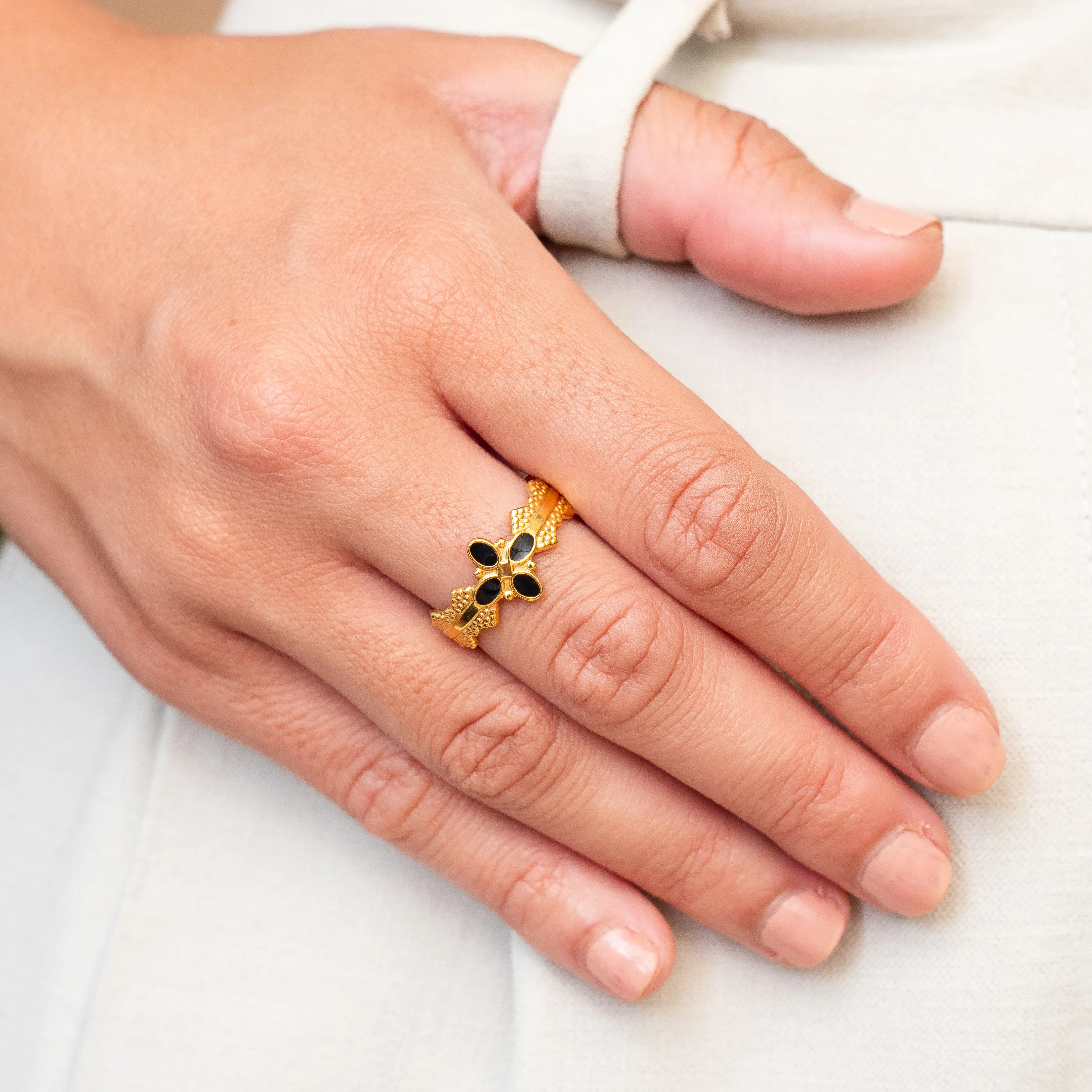 Blossom Adjustable Ring  - Gold