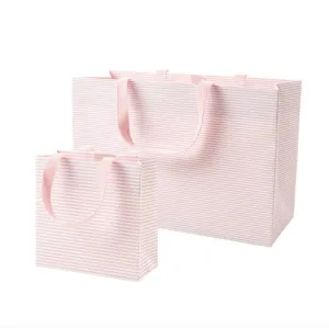 Blush Mini Stripe Gift Bag