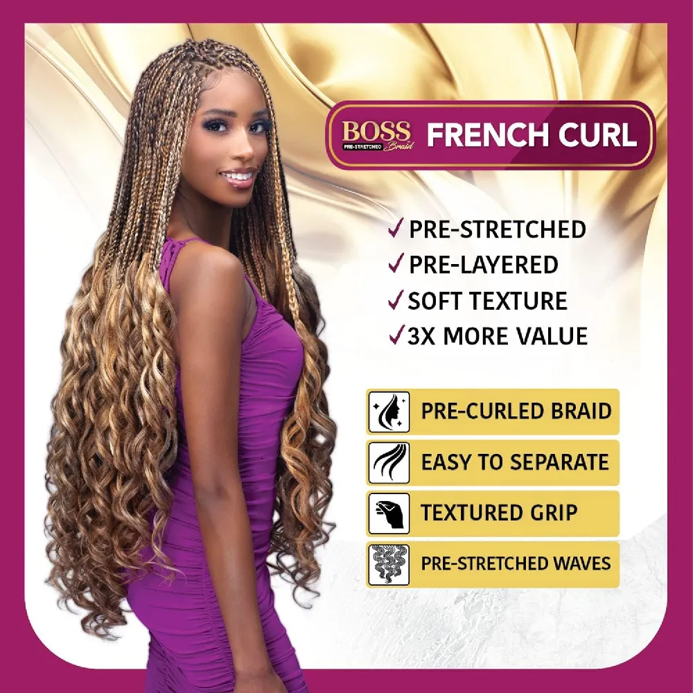 Bobbi Boss Braid HB012 French Curl 28" 3X Pack