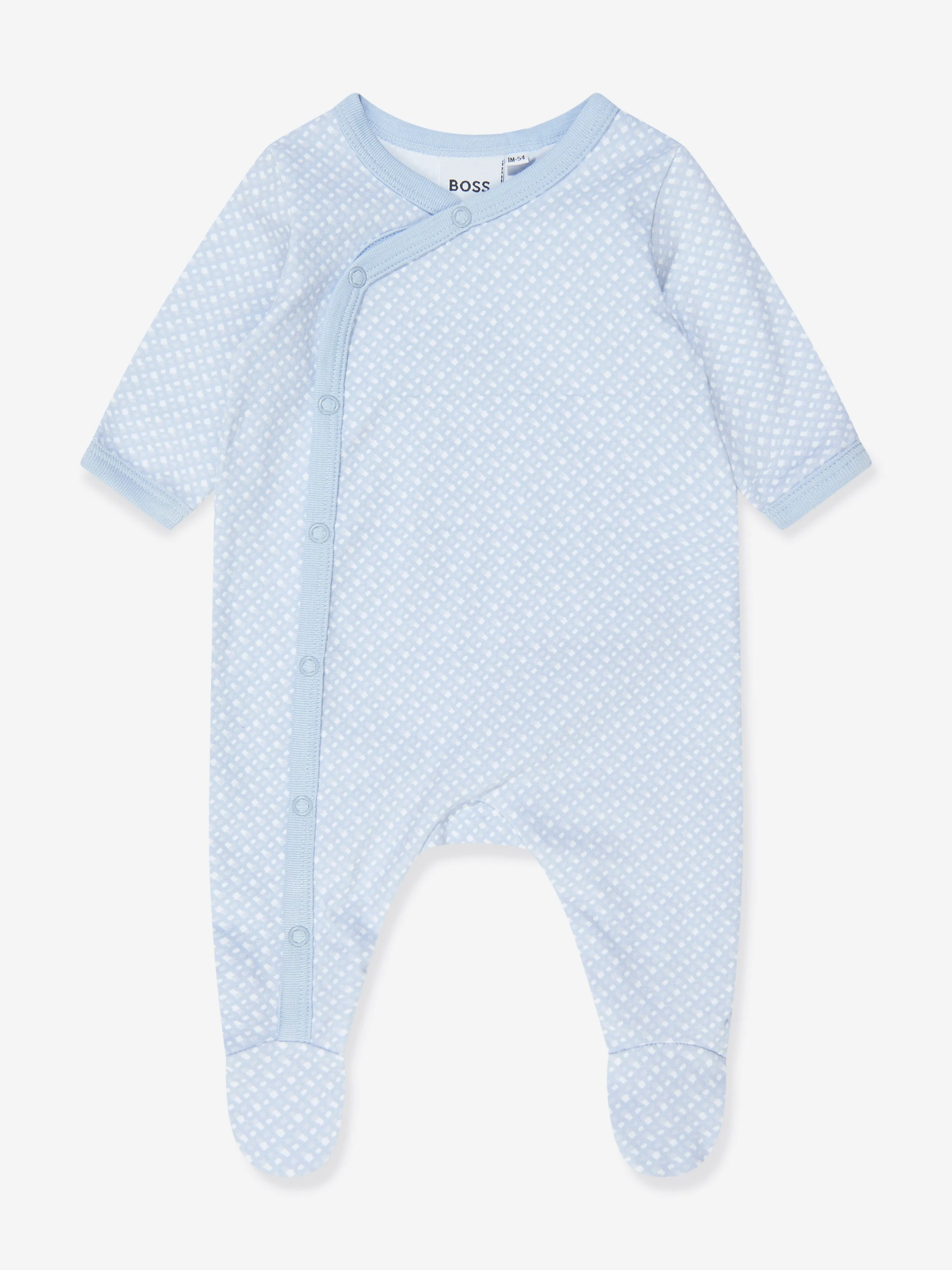 BOSS Baby Boys Monogram Babygrow in Blue