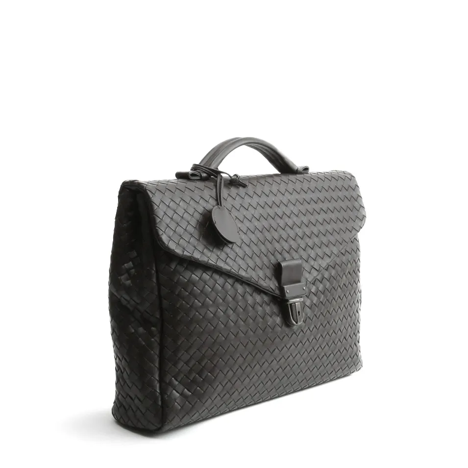 BOTTEGA VENETA Intrecciato Briefcase - Brown