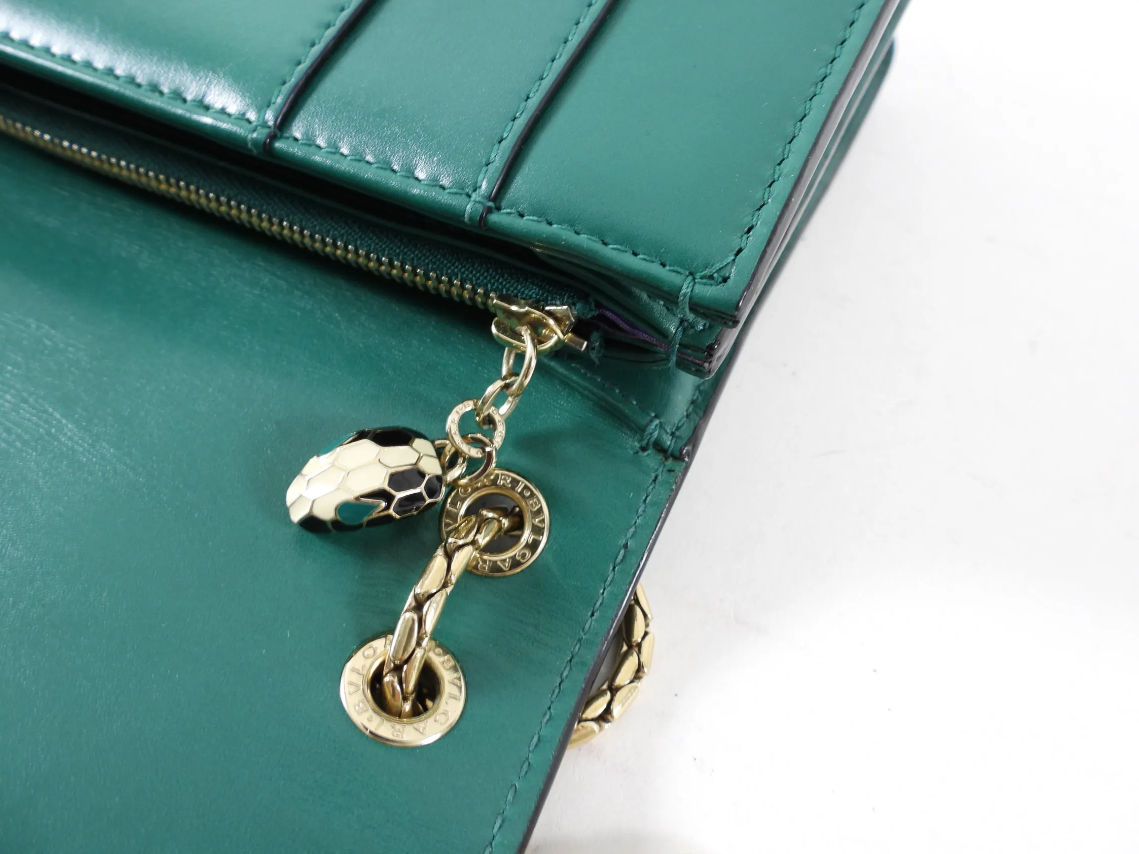 Bvlgari Serpenti Forever Green Medium Flap Bag