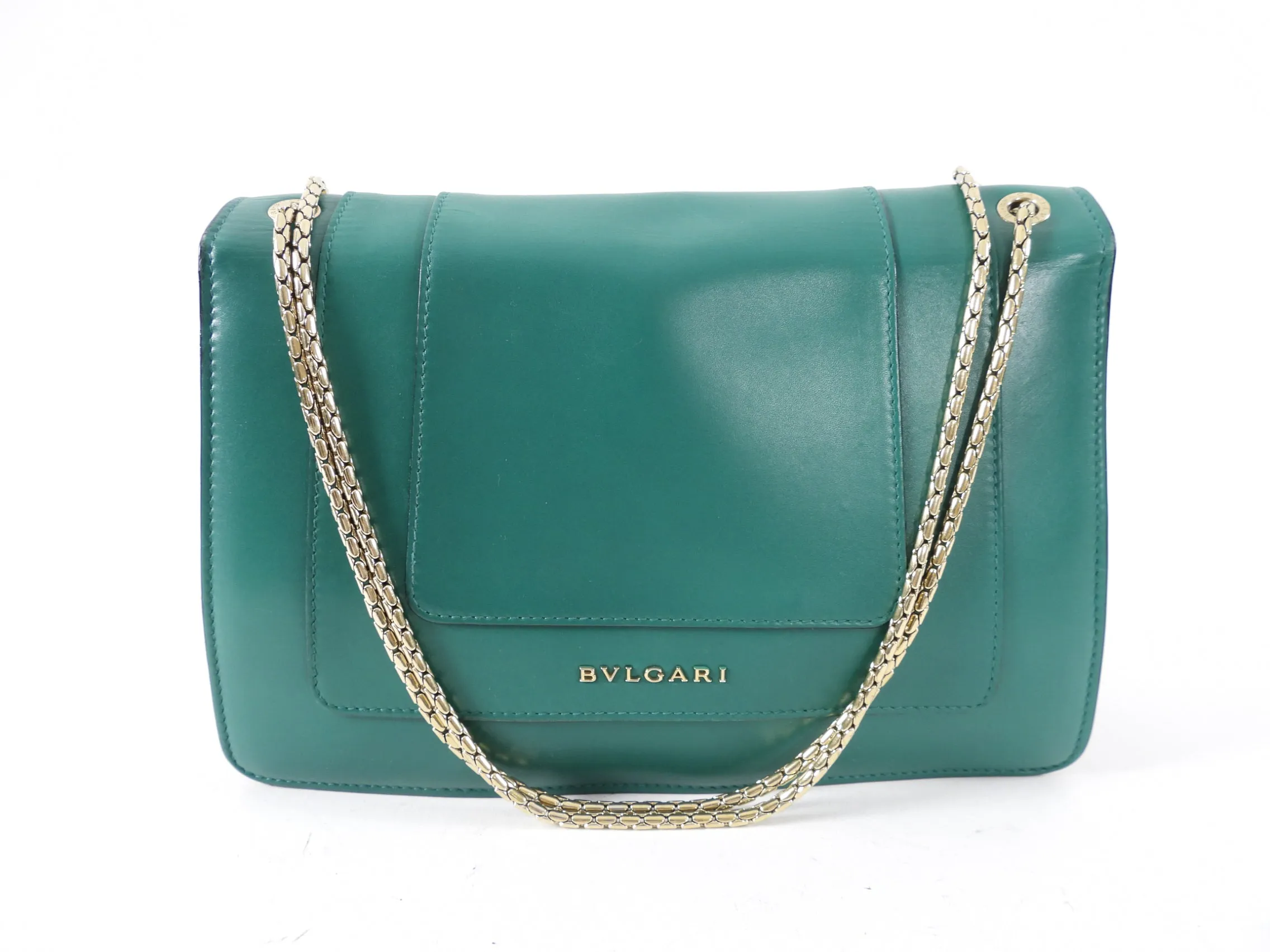 Bvlgari Serpenti Forever Green Medium Flap Bag