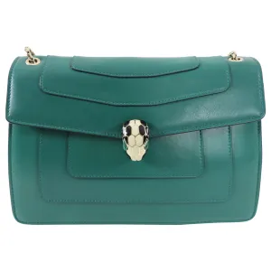 Bvlgari Serpenti Forever Green Medium Flap Bag