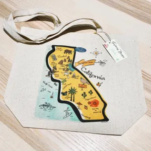 California Map Tote Bag