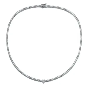 Cannes Heart Centerpiece Tennis Necklace