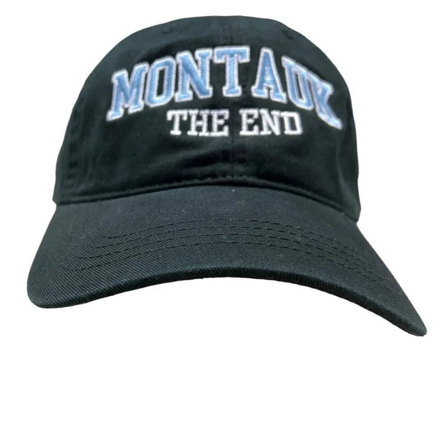 Cap America Montauk The End Embroidered Adjustable Twill Hat in Black