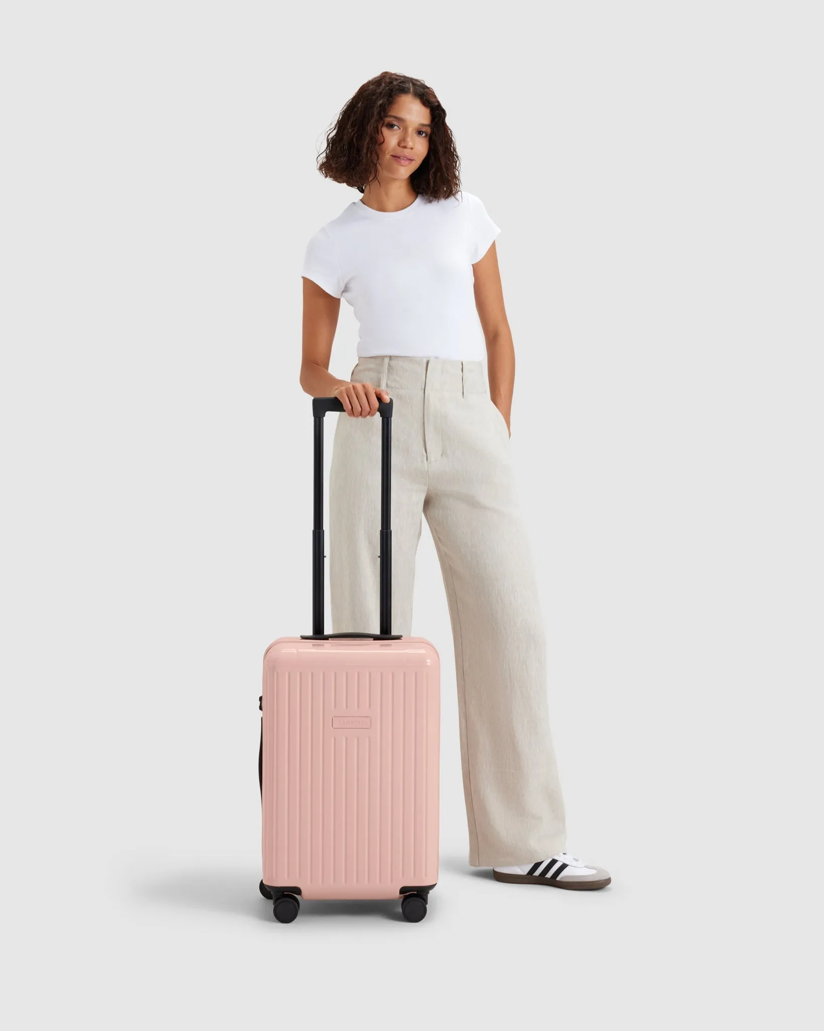 Carry On Expandable Suitcase - Whisper Pink