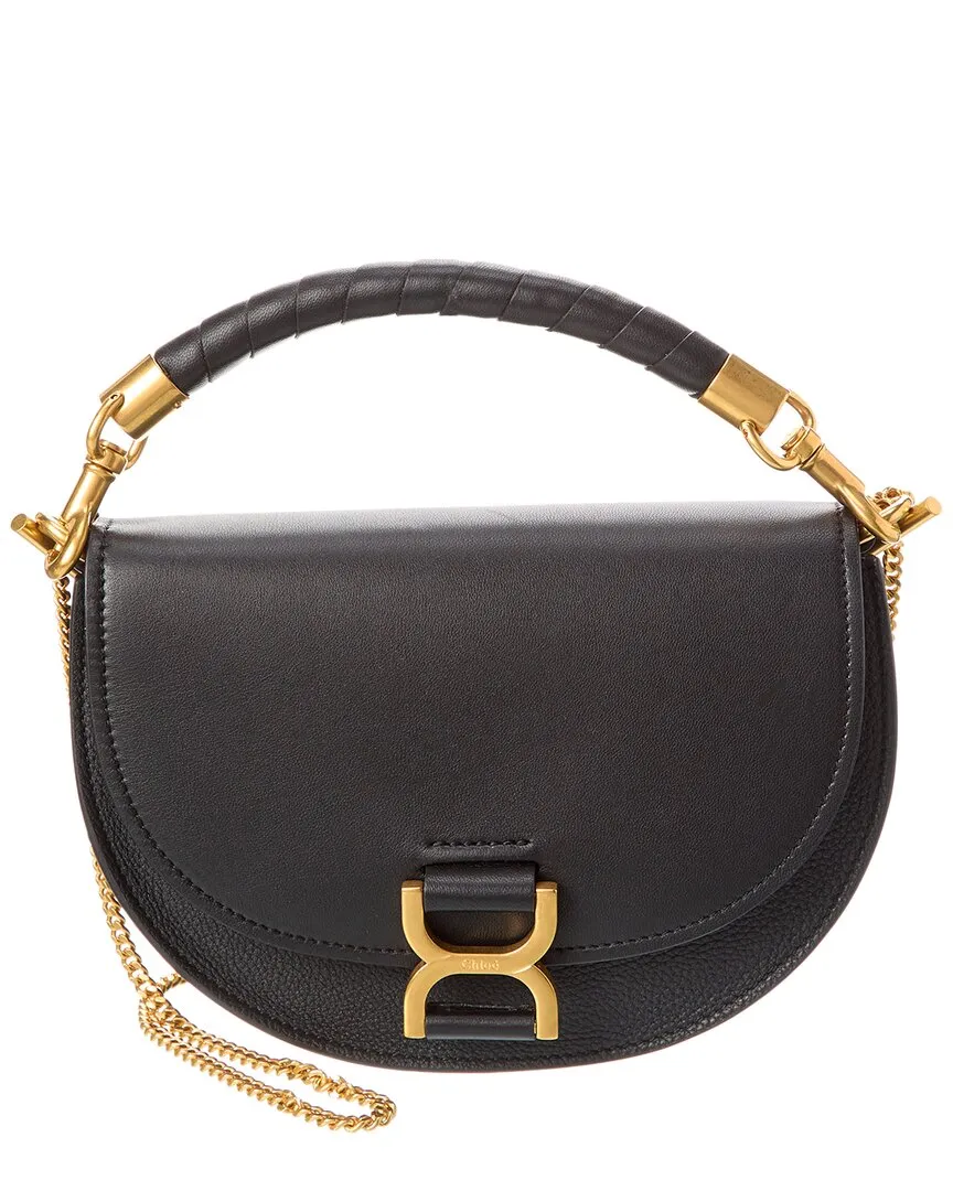 Chloé Marcie Chain Flap Leather & Suede Shoulder Bag