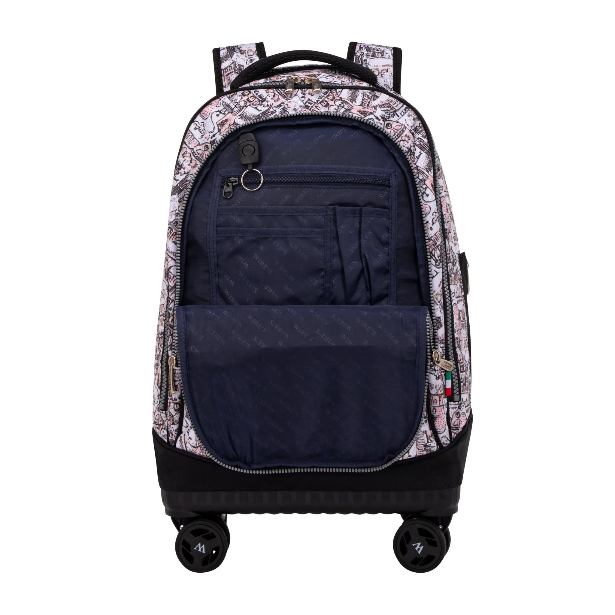 City 8-Wheels School Backpack Trolley Set (Lunch bag & Pencil Case)