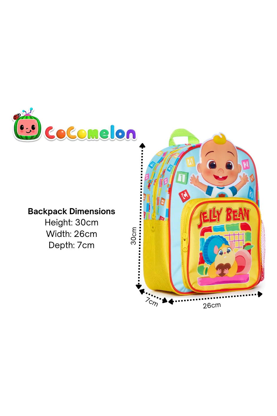 Cocomelon Jelly Bean Backpack Nursery School Rucksack