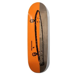 Crailtap Deck Splitter Orange Neutral Grey Skateboard Deck - Couch Shape 9.25