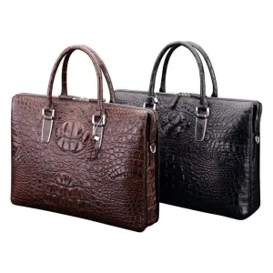 Crocodile Leather Briefcase For Men  |  Rossieviren