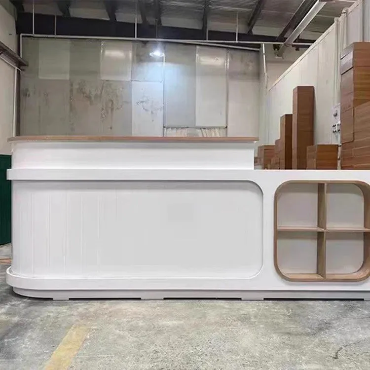 Customizable Corner Reception Desk With Light