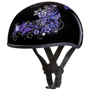 D6-B D.O.T. DAYTONA SKULL CAP - W/ BUTTERFLY