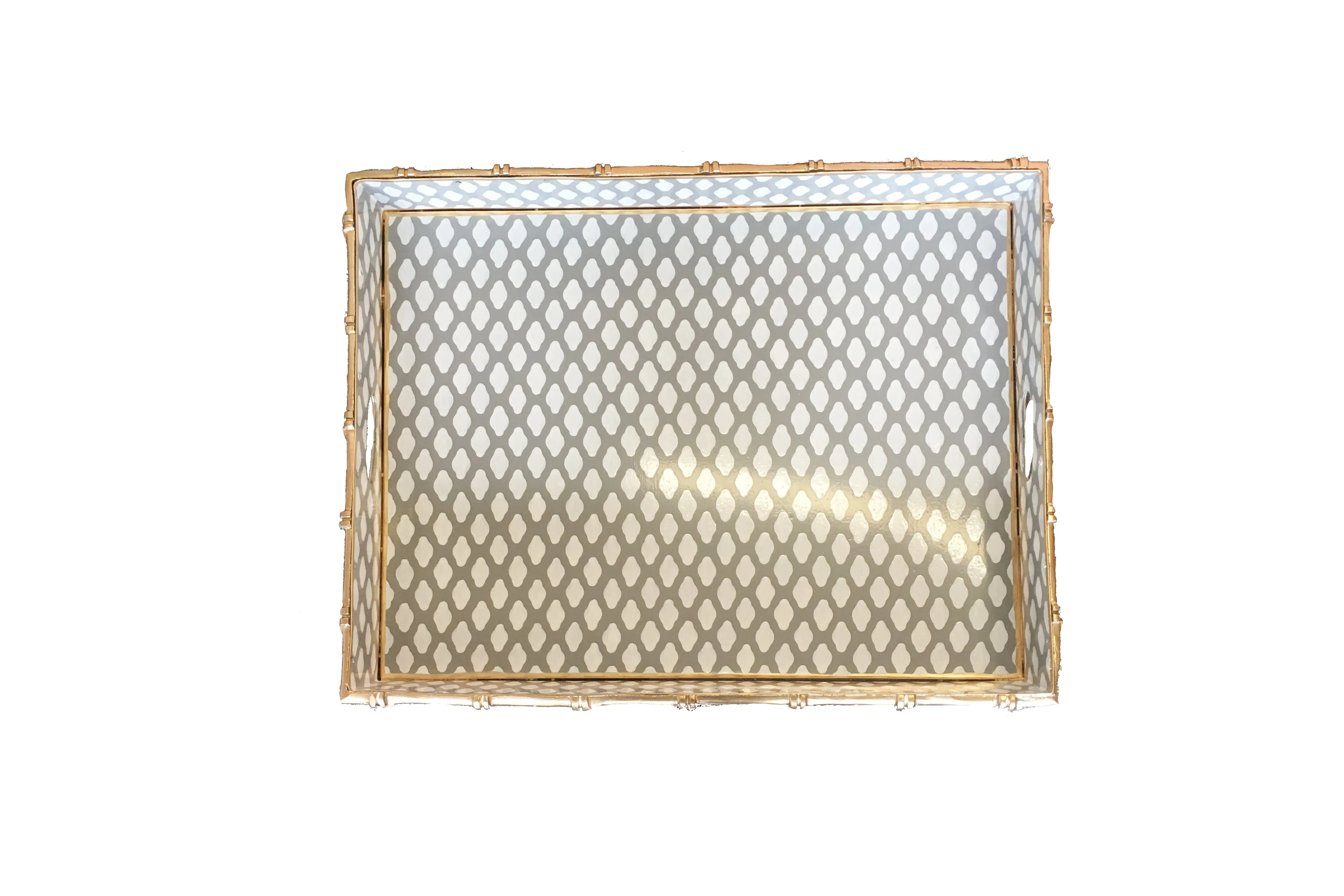 Dana Gibson Bamboo Serving Tray in Grey Parsi