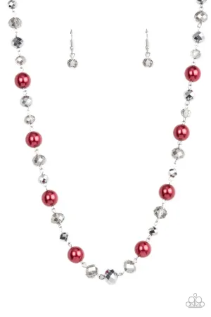 Decked Out Dazzle - Red Necklace - Paparazzi Accessories