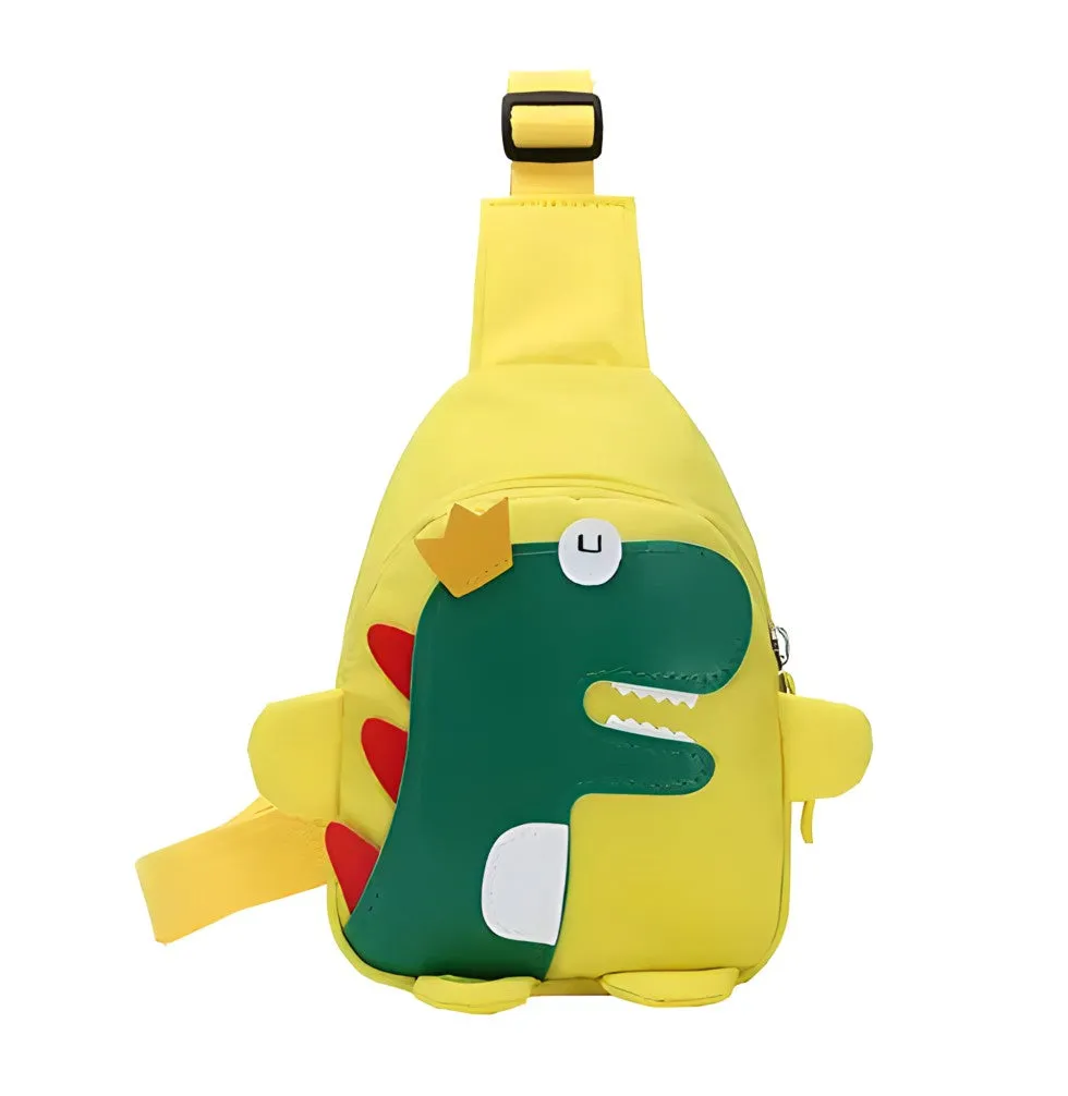 Dino-King Cross Body Bag for Kids - Yellow