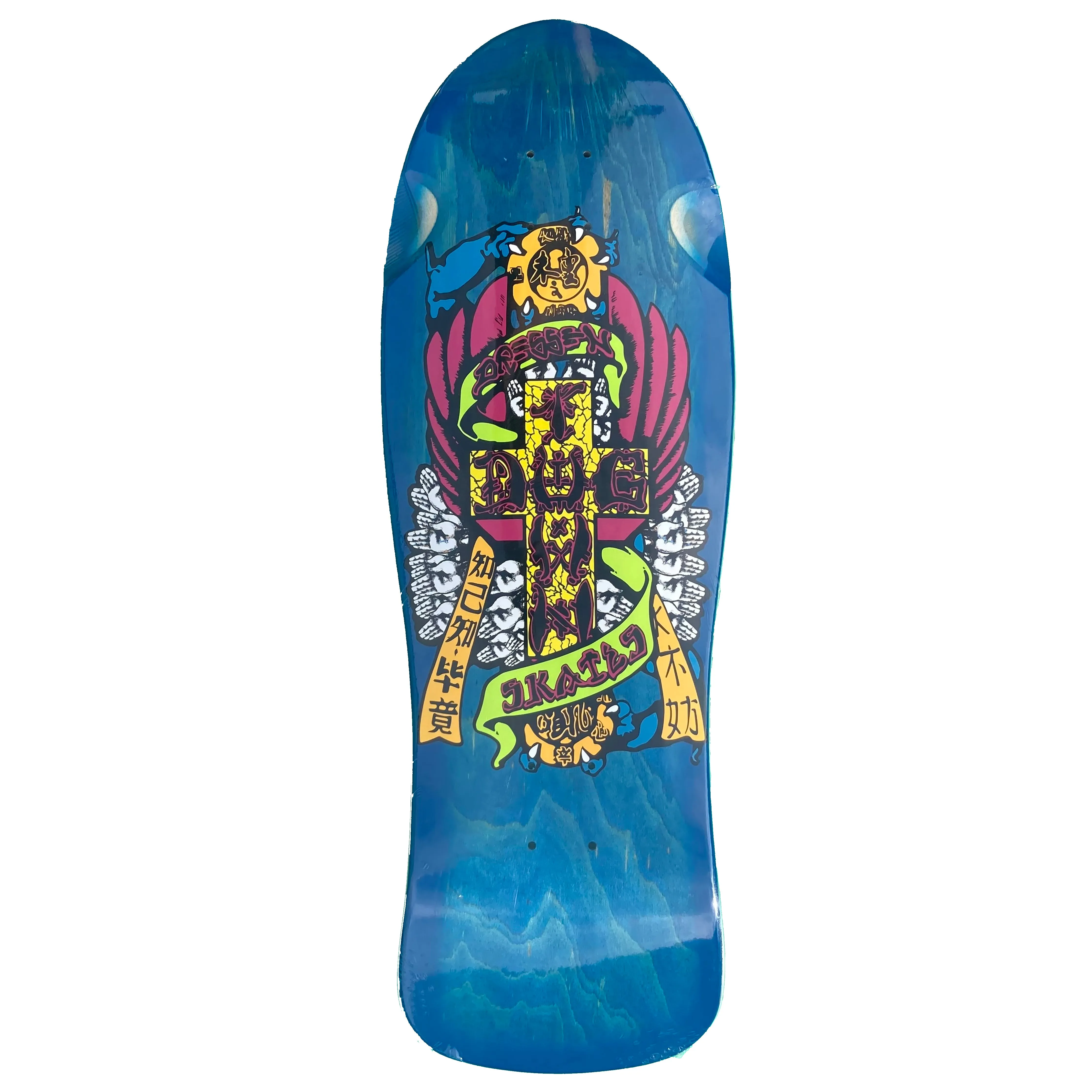 Dogtown Skateboards Eric Dressen Hands Reissue Skateboard Deck Blue Stain - 10.125 x 30.325