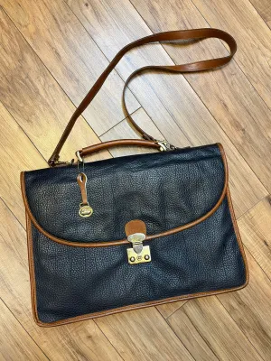 Dooney and Burke All Weather Navy Leather Briefcase