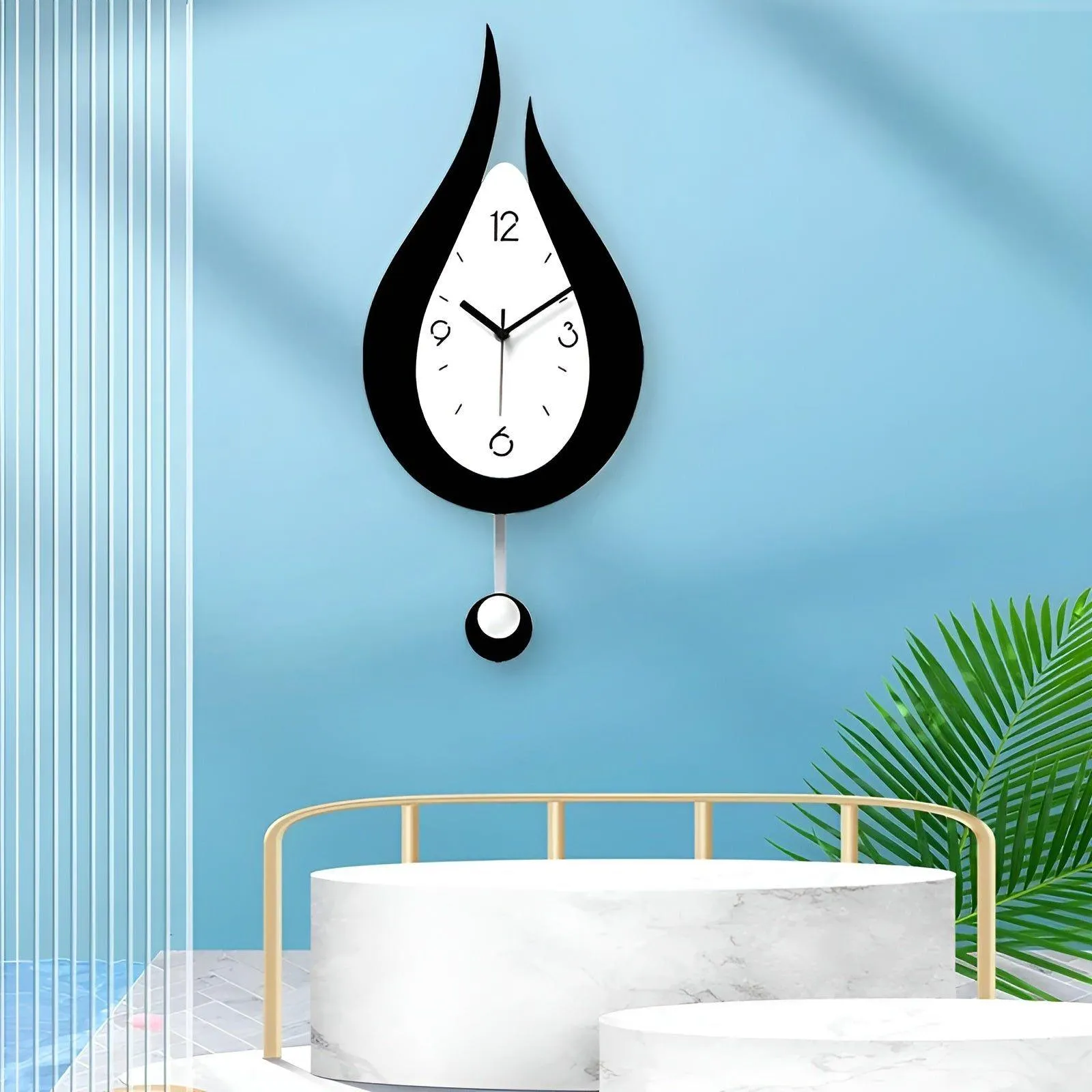 DropTime Clock - Moderne Tropfen-Acryl Pendel-Wanduhr für Ihr Zuhause