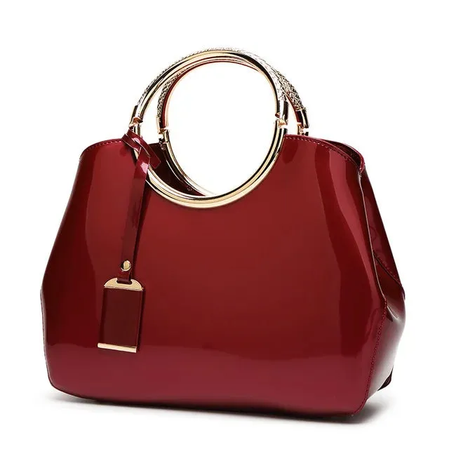 Elegant High-Quality Women's Patent Leather Handbag - Chic and Stylish Design